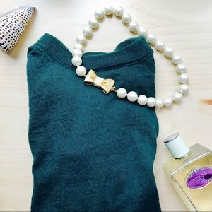 JCrew Green Cashmere Sweater