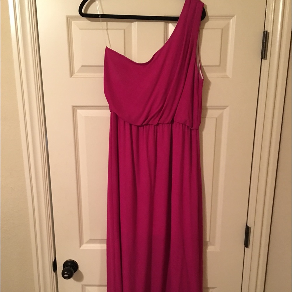 Magenta floor length dress