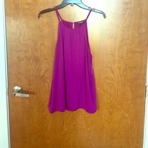 Purple high neck tank top