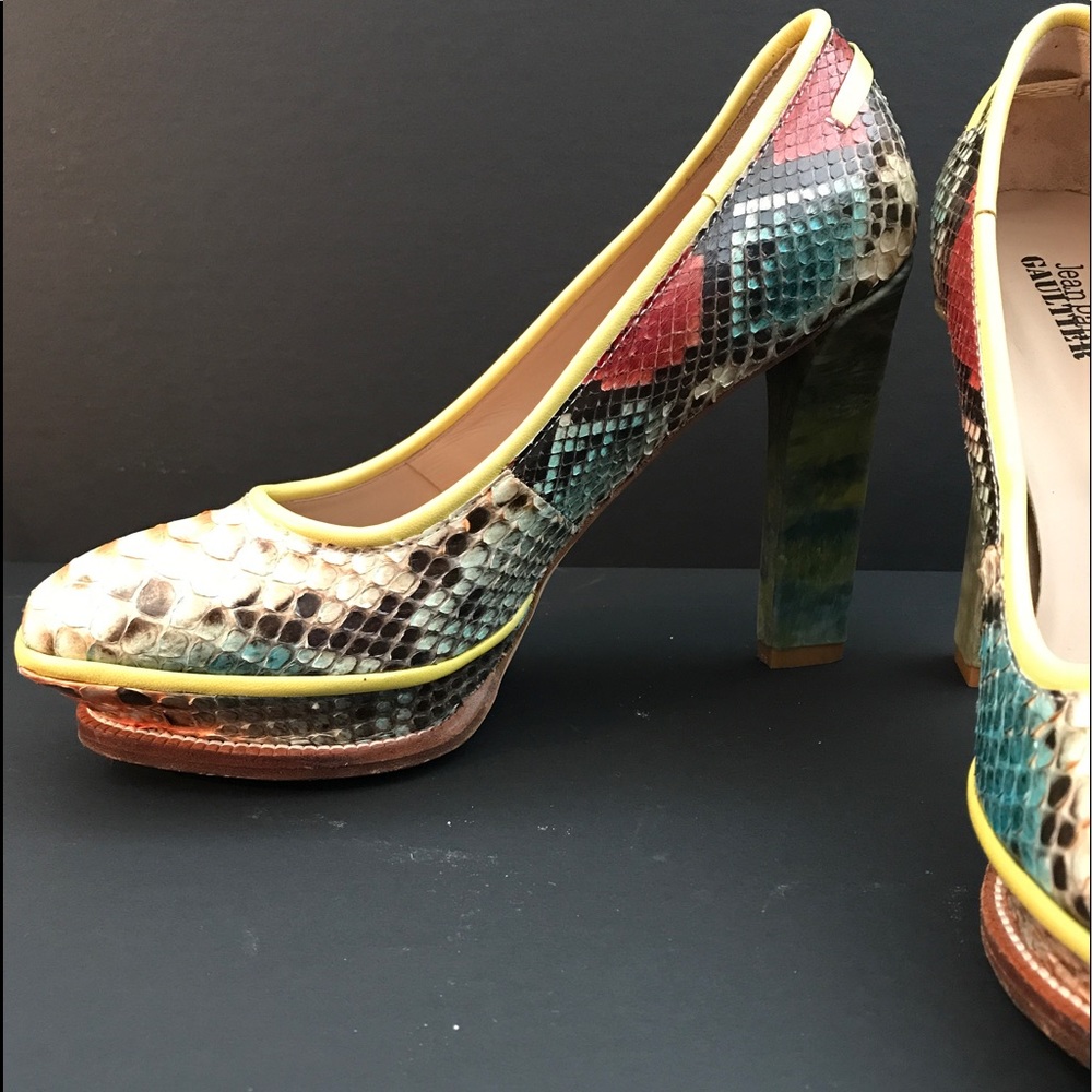 Jean-Paul Gaultier Snakeskin Platform Pumps
