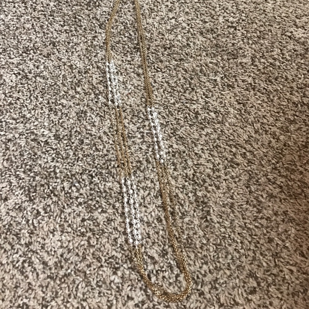 Long necklace.