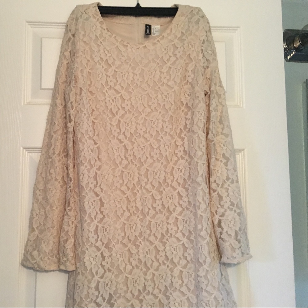Lace Mini Dress with Bell Sleeve