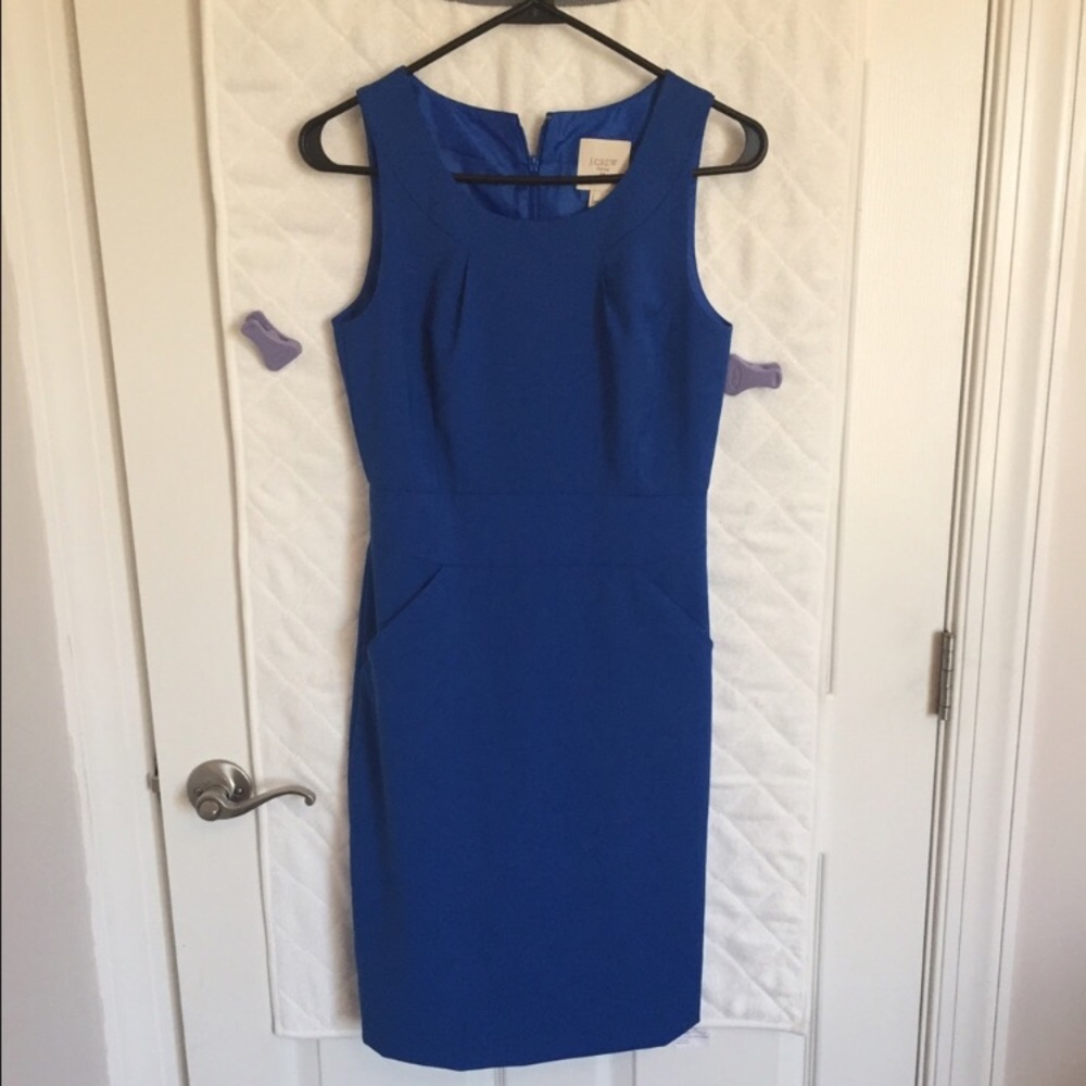 NWOT JCrew Sleeveless Dress Royal Blue. Size 0