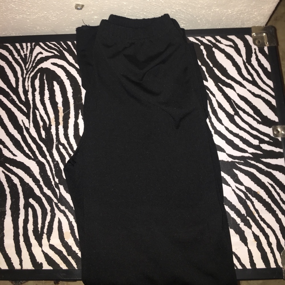 Black spandex dance pants