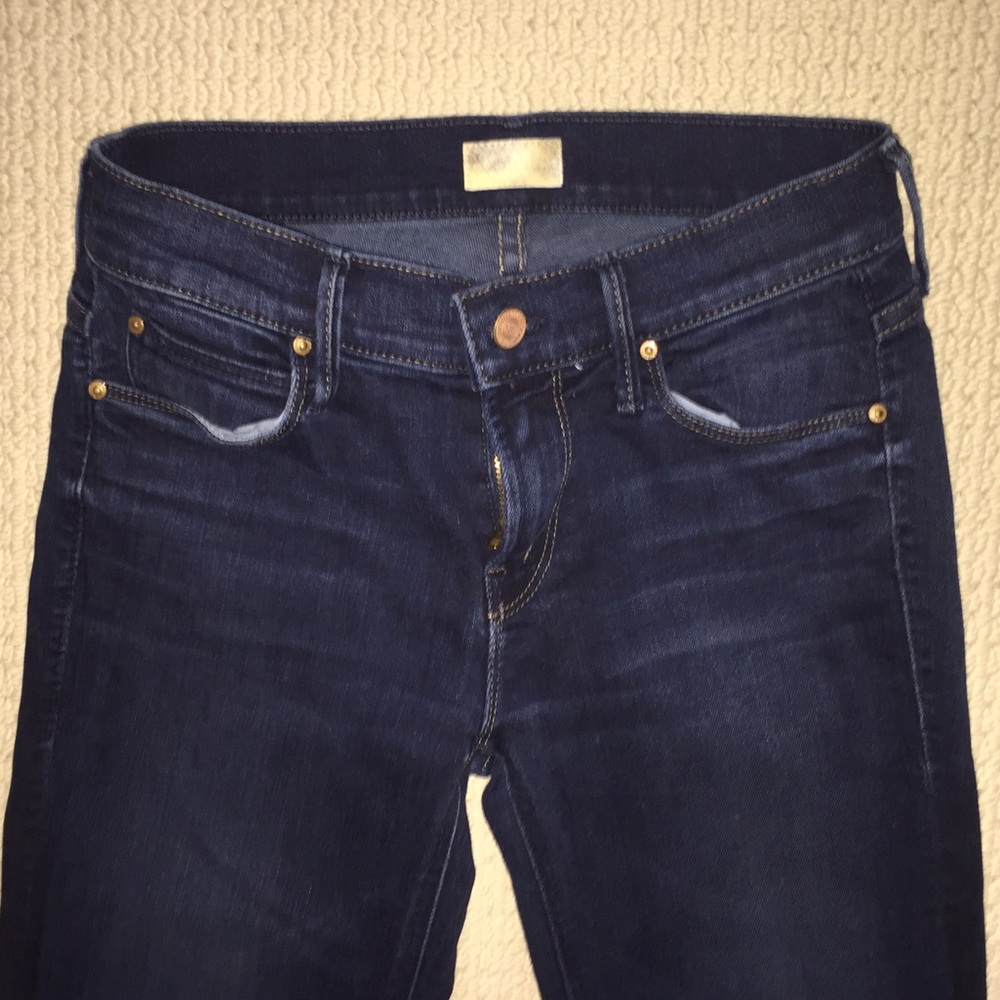 Mother dark wash blue jeans 25