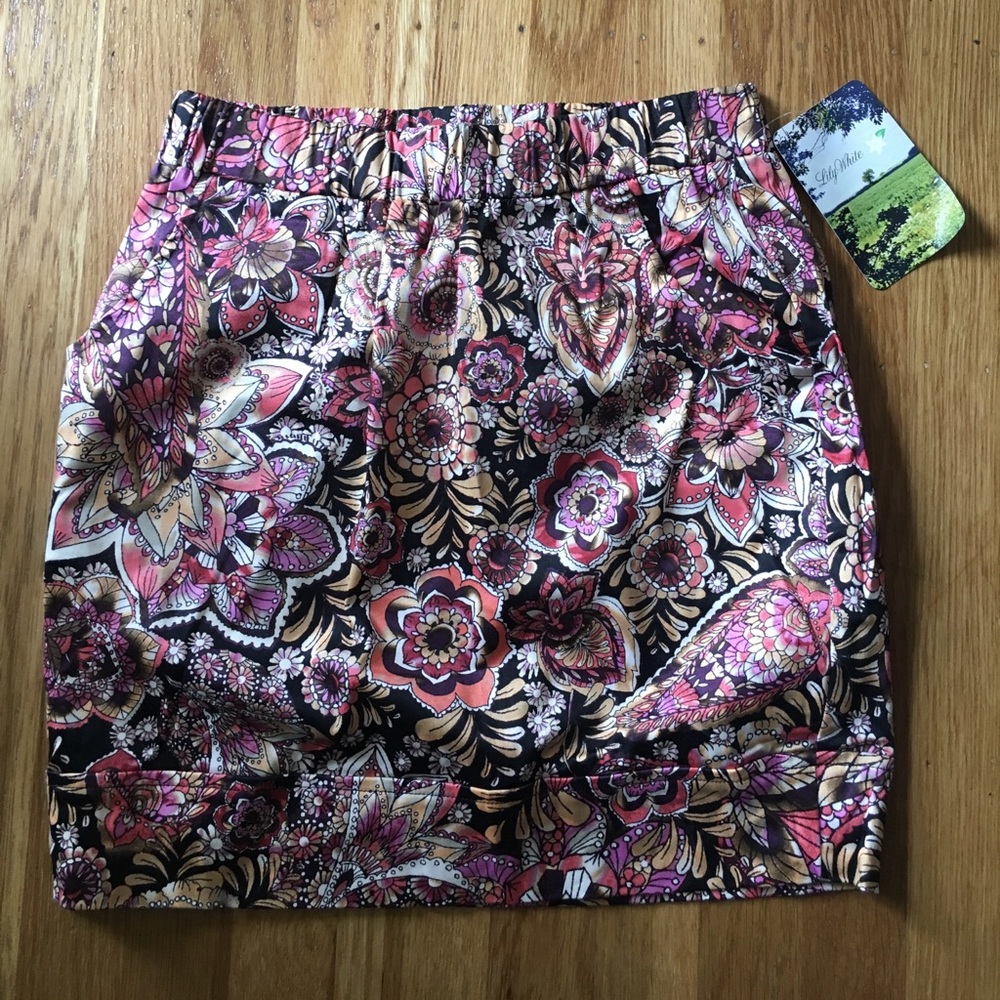 Floral Print Mini Skirt
