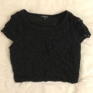 Express Black Crop Top