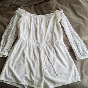 G by Guess White Lace Romper