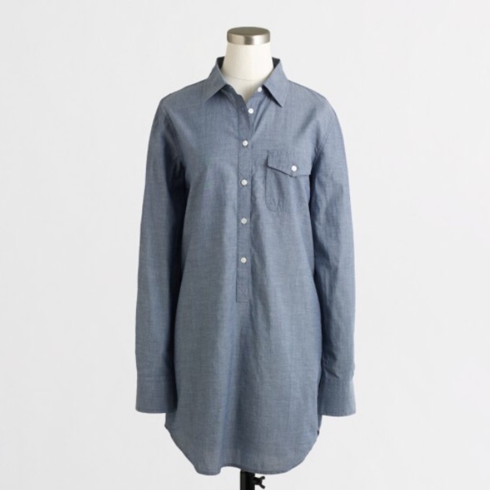 Jcrew chambray popover tunic
