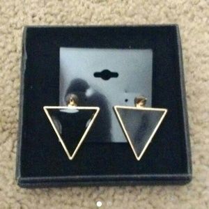 ASOS Black Triangle Earrings