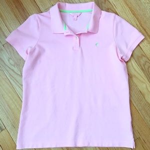 Lilly Pulitzer Short Sleeve Pink Polo Tee XL