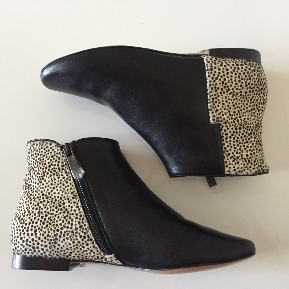 Calvin Klein Animal Print Ankle Boots.