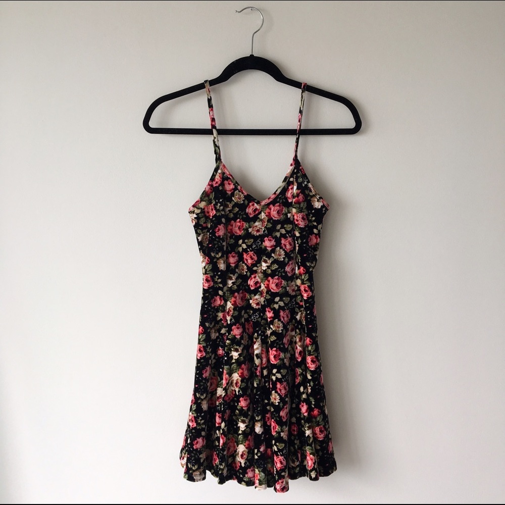 Floral Velvet Dress
