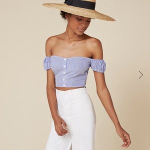 SALE 50 thru PP! NWT reformation joey top XS