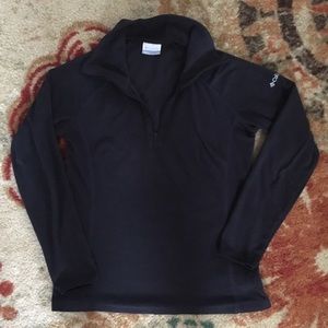 Columbia half zip fleece, black, xs, EUC.