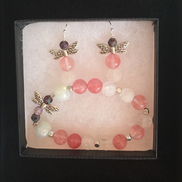 Crystal Quartz and Cherry Glass Set - Picture 4 of 4