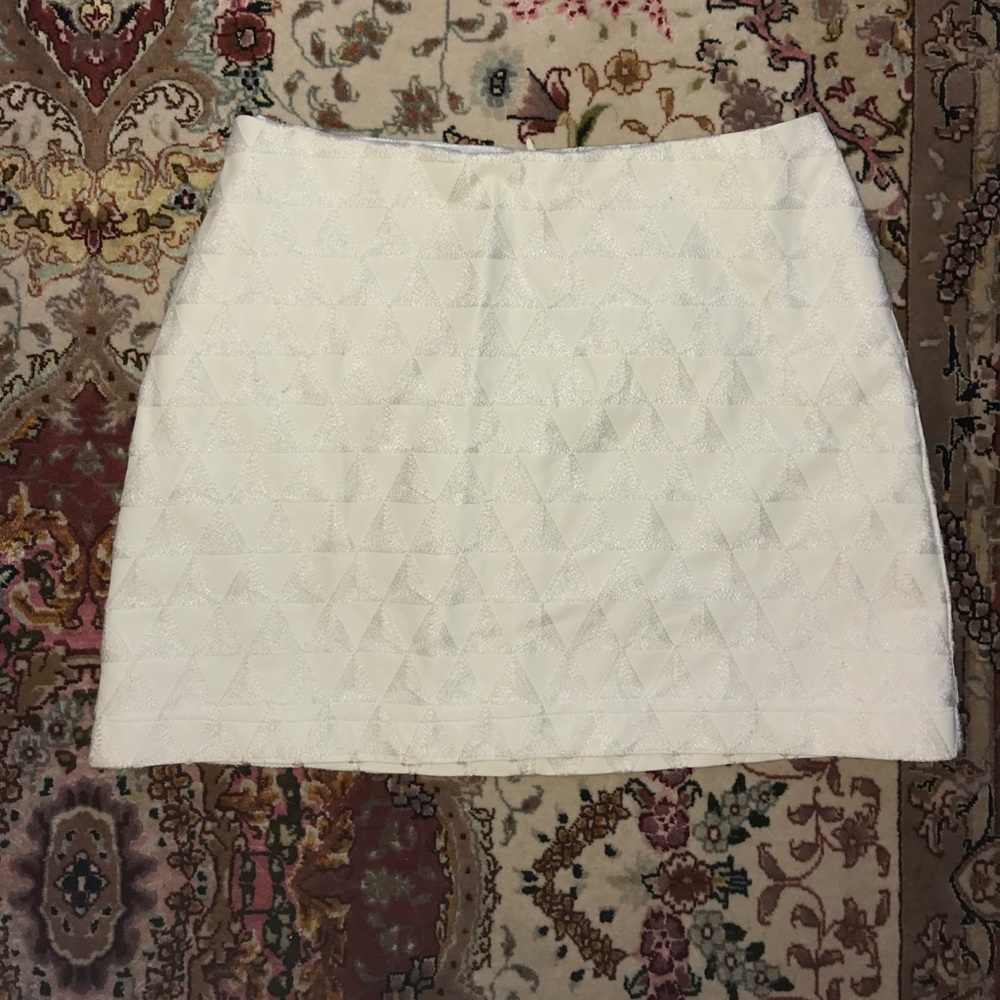 White Leather Skirt