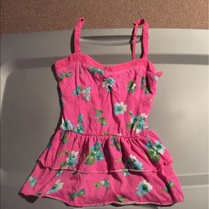 Floral print tank top.