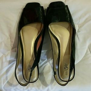 East 5th 1.5" heal black sandal