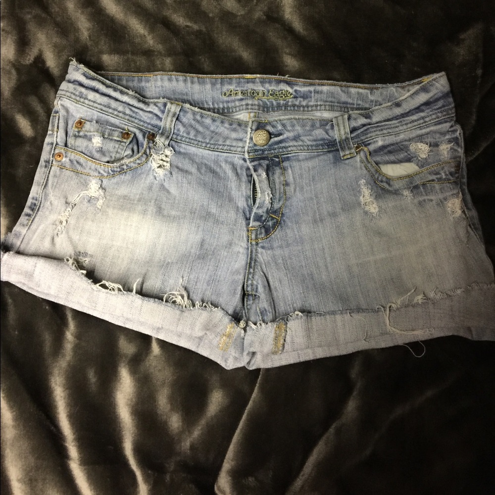 AE denim shorts
