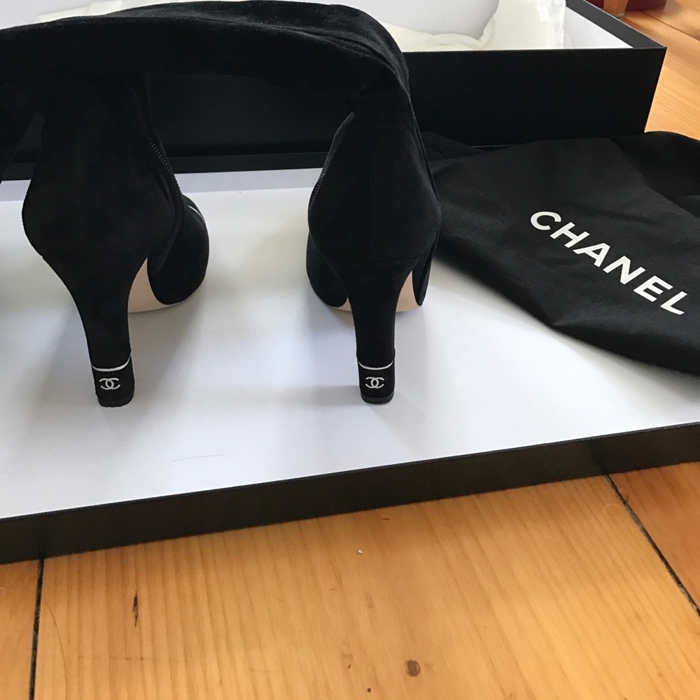 Chanel suede boots