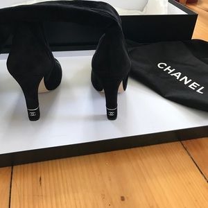 Chanel suede boots