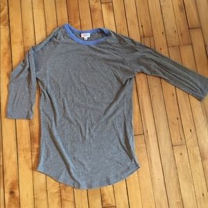 Lu La Roe Grey and Blue Randy Tee
