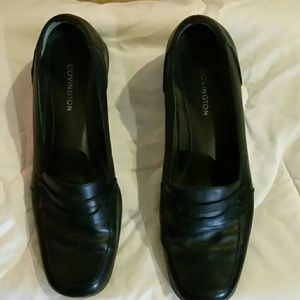 Black loafer 1" heal covington brand