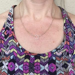 Gold Circle Infinity Necklace NWT