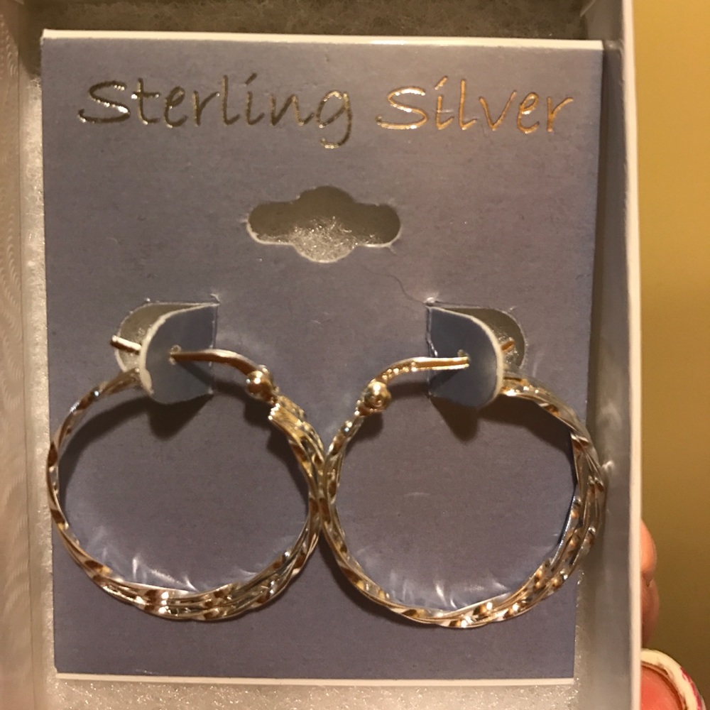 Sterling silver hoops