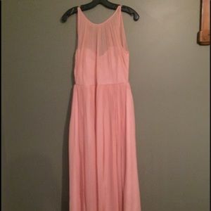 JCREW MEGAN LONG DRESS IN LIGHT PINK