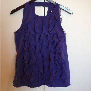 Ann Taylor LOFT ruffle top blouse