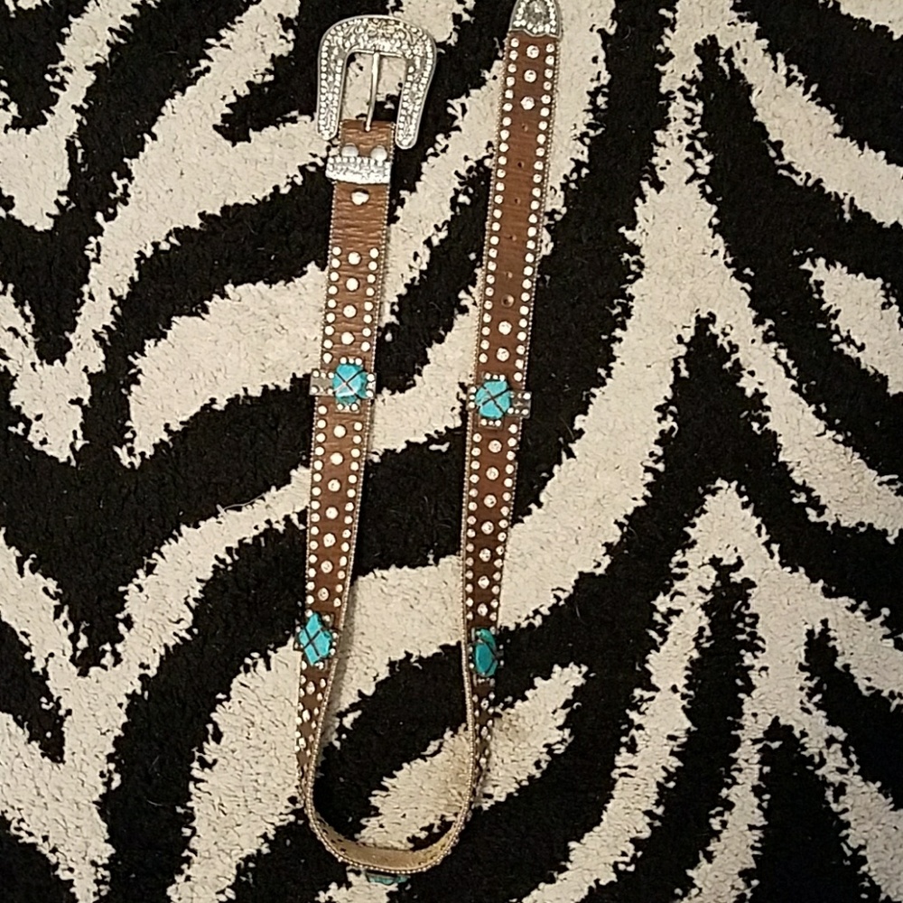 Turquoise blue Blazing Roxx belt