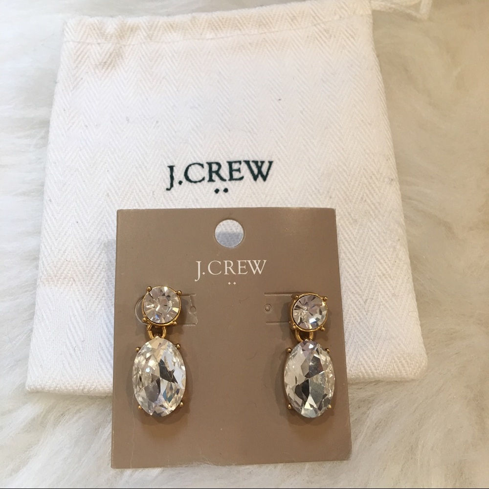 J. Crew crystal drop earrings