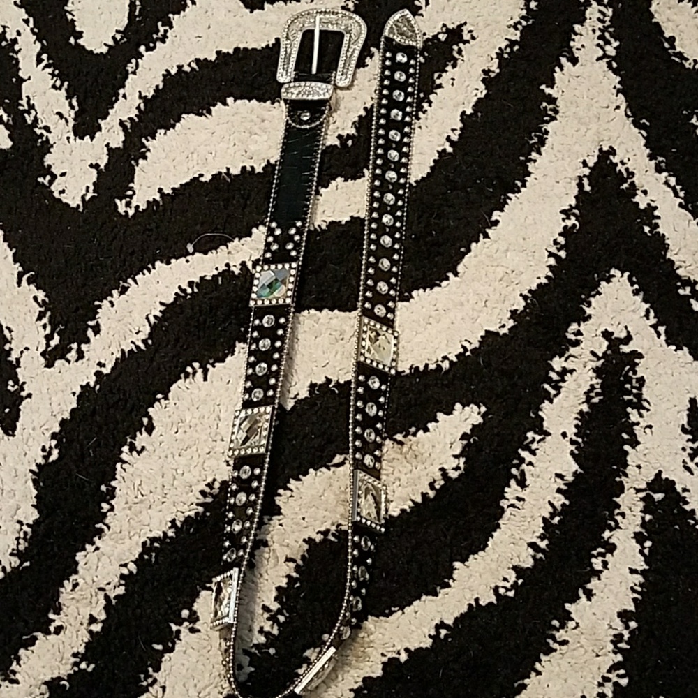 Black bling belt