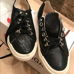 Superga Black Leather sneakers