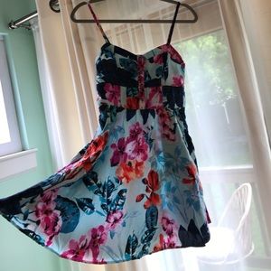 Express multicolor floral dress