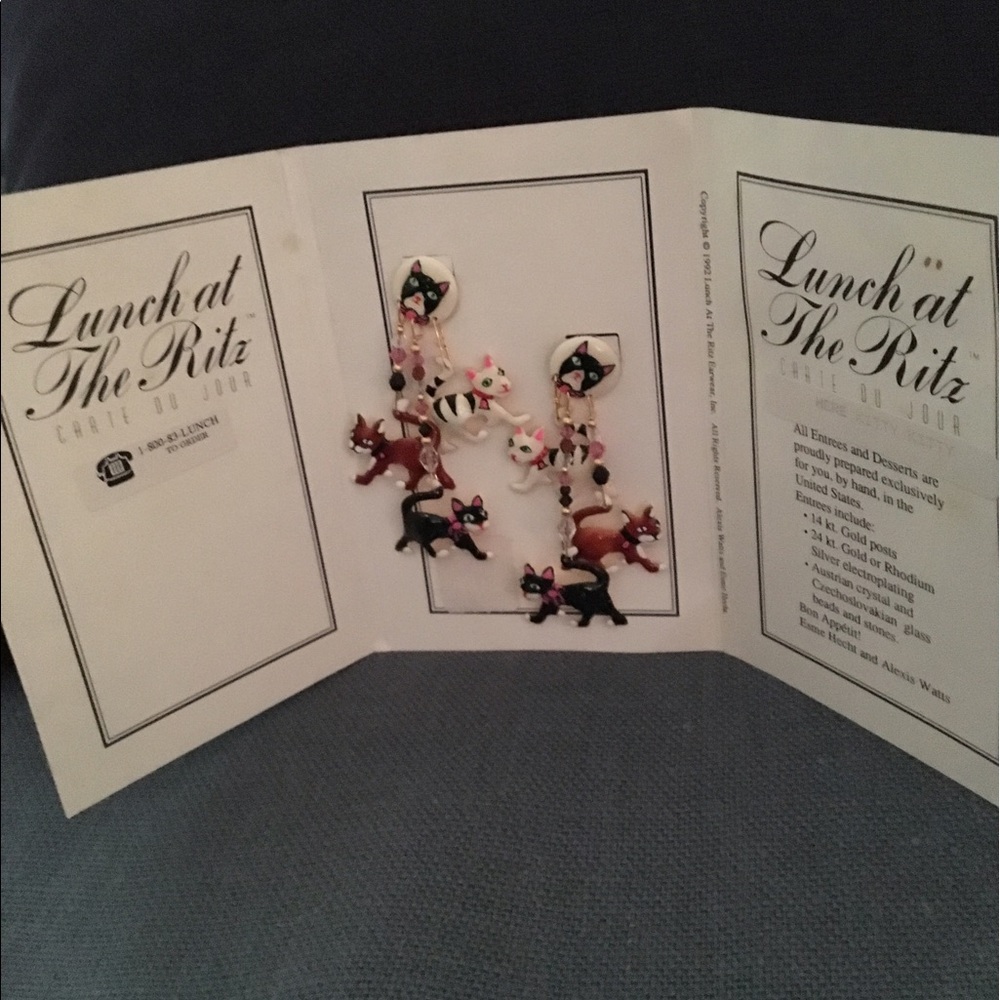 Vintage Lunch at the Ritz 14 K Gold Posts
