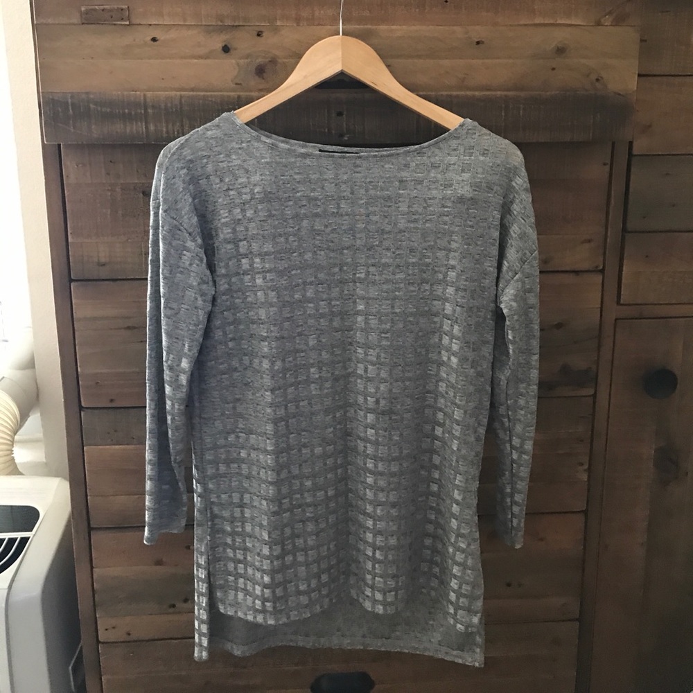 Silver gray Zara top