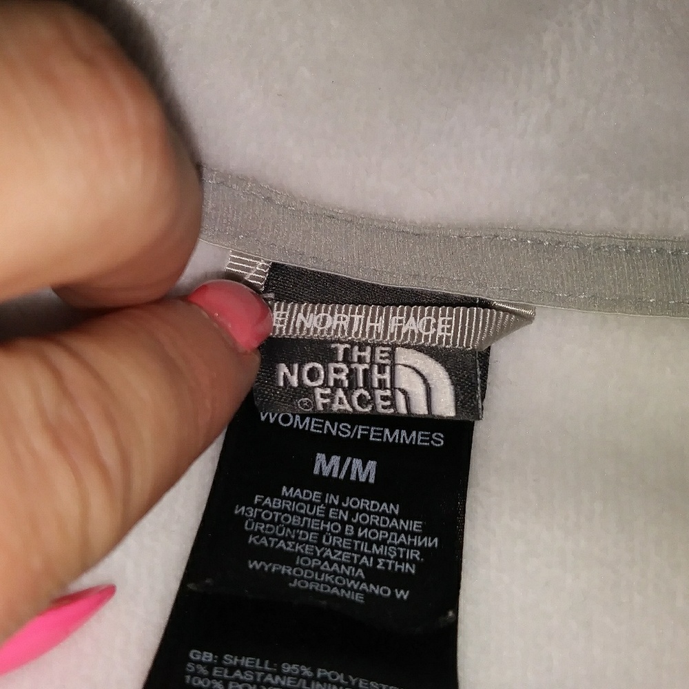 New light gray and white soft fleece
