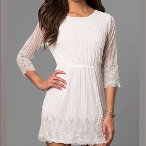 White short beaded dress