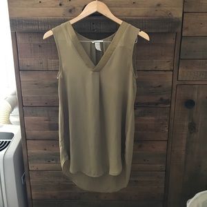 Olive green tunic sleeveless top