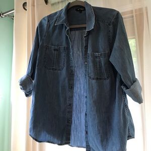 Express Denim Button Down Shirt