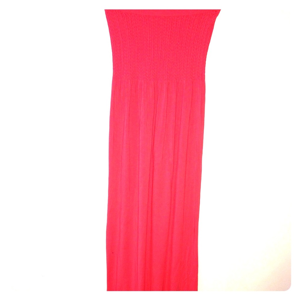 Jj Authentic coral strapless maxi dress sz xs/s
