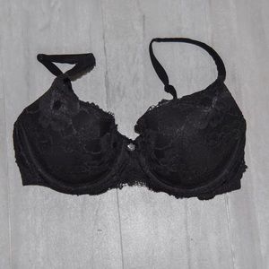 34D Black Lace Lines Demi Body by Victoria Bra