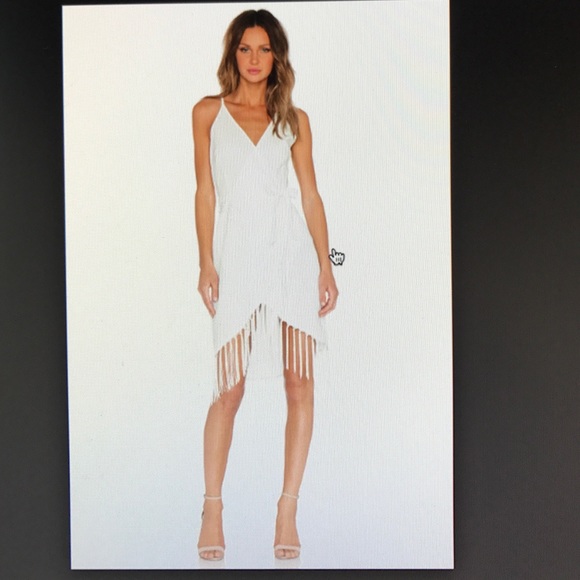 Revolve - Glamorous fringe wrap dress. - Picture 1 of 4
