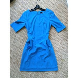 Tahari Princess Seamed Shift Dress w/ Pockets