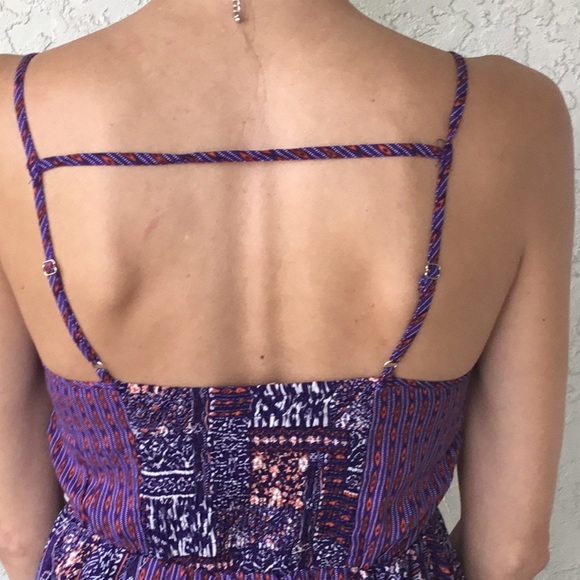 Purple Printed Dress - Picture 3 of 4