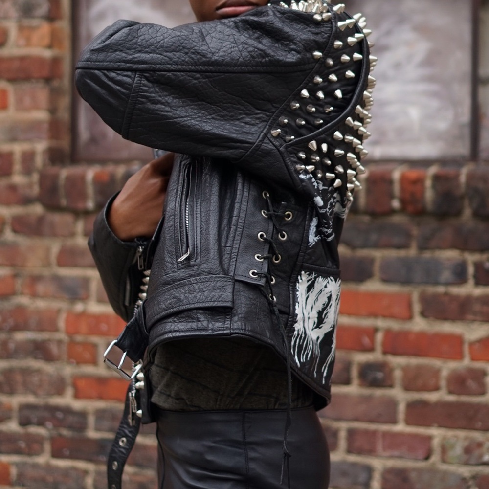 Vintage Studded Leather Jacket (One of a Kind)