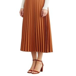 Burnt orange midi length skirt